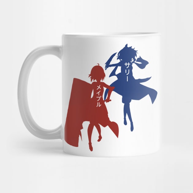 BOFURI Maple and Sally : Anime Characters Figure in Silhouette Design with Her Japanese Name by Animangapoi